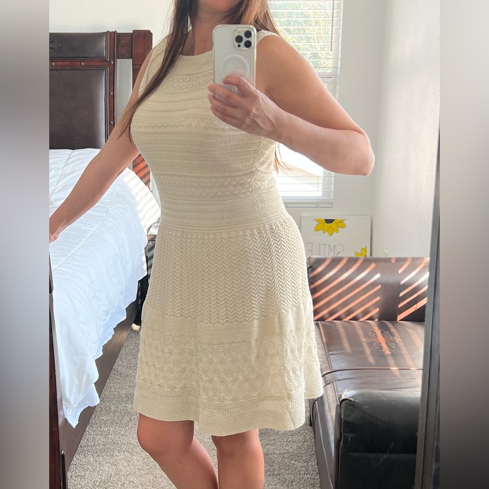 Lauren ralph Lauren gold crochet Dress woman l